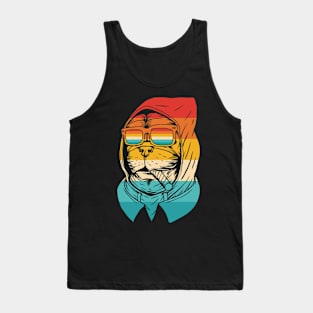 Dog Pug Retro Hoodie Tank Top